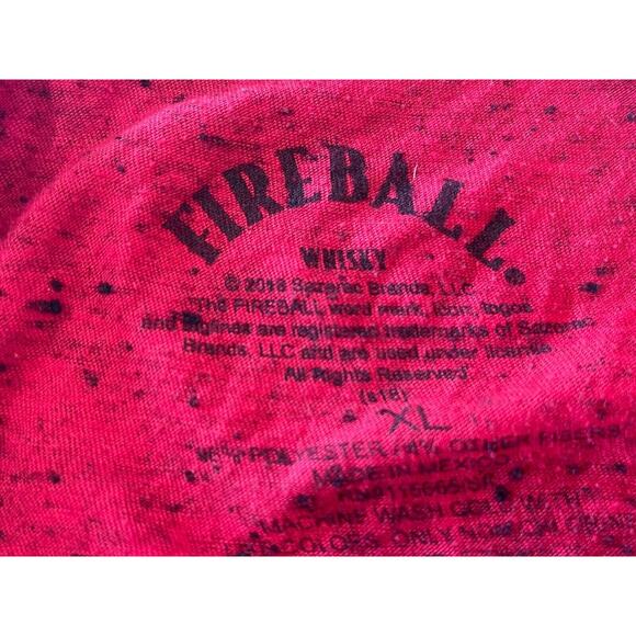 Fireball Whiskey Devil Logo T‎ Shirt Men's XL Red Short Sleeve - Picture 4 of 7